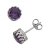Designs By Gioelli Sterling Silver Amethyst Stud Earrings -Designs By Gioelli Jewelry 1428465
