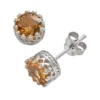 Designs By Gioelli Sterling Silver Citrine Crown Stud Earrings -Designs By Gioelli Jewelry 1428470