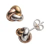 Designs By Gioelli 14k Gold Over Silver Tri-Tone Love Knot Stud Earrings