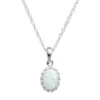 Designs By Gioelli Sterling Silver Lab-Created Opal Oval Pendant -Designs By Gioelli Jewelry 1526163