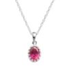 Designs By Gioelli Sterling Silver Lab-Created Ruby Oval Pendant 1 Designs By Gioelli Sterling Silver Lab-Created Ruby Oval Pendant -Designs By Gioelli Jewelry 1526164