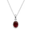 Designs By Gioelli Sterling Silver Garnet Oval Pendant -Designs By Gioelli Jewelry 1526168