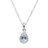 Designs By Gioelli Sterling Silver Lab-Created Aquamarine Teardrop Pendant