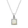 Designs By Gioelli Sterling Silver Lab-Created Opal Square Pendant -Designs By Gioelli Jewelry 1526251