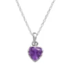 Designs By Gioelli Sterling Silver Amethyst Heart Crown Pendant 1 Designs By Gioelli Sterling Silver Amethyst Heart Crown Pendant -Designs By Gioelli Jewelry 1526274