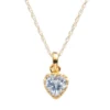 Designs By Gioelli 14k Gold Over Silver Lab-Created Aquamarine Heart Crown Pendant -Designs By Gioelli Jewelry 1526279