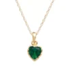 Designs By Gioelli 14k Gold Over Silver Lab-Created Emerald Heart Crown Pendant 1 Designs By Gioelli 14k Gold Over Silver Lab-Created Emerald Heart Crown Pendant -Designs By Gioelli Jewelry 1526317