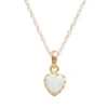 Designs By Gioelli 14k Gold Over Silver Lab-Created Opal Heart Crown Pendant -Designs By Gioelli Jewelry 1526319
