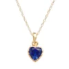 Designs By Gioelli 14k Gold Over Silver Lab-Created Sapphire Heart Crown Pendant -Designs By Gioelli Jewelry 1526323