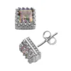 Designs By Gioelli Sterling Silver Genuine Rainbow Quartz Crown Stud Earrings -Designs By Gioelli Jewelry 1526488