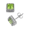 Designs By Gioelli Sterling Silver Genuine Peridot Crown Stud Earrings -Designs By Gioelli Jewelry 1526552