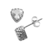 Designs By Gioelli Sterling Silver Lab-Created White Sapphire Heart Crown Stud Earrings 1 Designs By Gioelli Sterling Silver Lab-Created White Sapphire Heart Crown Stud Earrings -Designs By Gioelli Jewelry 1526597