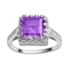 Designs By Gioelli Sterling Silver Amethyst And Lab-Created White Sapphire Crown Ring -Designs By Gioelli Jewelry 1526653
