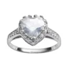 Designs By Gioelli Sterling Silver Lab-Created White Sapphire Heart Crown Ring -Designs By Gioelli Jewelry 1526689