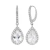 Designs By Gioelli Lab-Created White Sapphire Sterling Silver Halo Teardrop Earrings 1 Designs By Gioelli Lab-Created White Sapphire Sterling Silver Halo Teardrop Earrings -Designs By Gioelli Jewelry 1669585