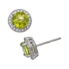 Designs By Gioelli Sterling Silver Peridot And Lab-Created White Sapphire Halo Stud Earrings 1 Designs By Gioelli Sterling Silver Peridot And Lab-Created White Sapphire Halo Stud Earrings -Designs By Gioelli Jewelry 1669832