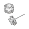 Designs By Gioelli Sterling Silver Lab-Created White Sapphire Halo Stud Earrings -Designs By Gioelli Jewelry 1669842