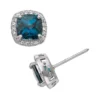 Designs By Gioelli Sterling Silver London Blue Topaz And Lab-Created White Sapphire Halo Stud Earrings 2 Designs By Gioelli Sterling Silver London Blue Topaz And Lab-Created White Sapphire Halo Stud Earrings -Designs By Gioelli Jewelry 1669844