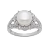 Designs By Gioelli Sterling Silver Freshwater Cultured Pearl And Lab-Created White Sapphire Ring -Designs By Gioelli Jewelry 1720595