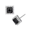 Designs By Gioelli Sterling Silver Onyx And Lab-Created White Sapphire Square Halo Stud Earrings -Designs By Gioelli Jewelry 1755821
