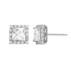 Designs By Gioelli Lab-Created White Sapphire Sterling Silver Square Halo Stud Earrings 1 Designs By Gioelli Lab-Created White Sapphire Sterling Silver Square Halo Stud Earrings -Designs By Gioelli Jewelry 1755834