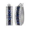 Designs By Gioelli Sterling Silver Lab-Created Blue And White Sapphire Hoop Earrings 2 Designs By Gioelli Sterling Silver Lab-Created Blue And White Sapphire Hoop Earrings -Designs By Gioelli Jewelry 1756459