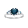 Designs By Gioelli Sterling Silver London Blue Topaz And Blue Topaz Heart Ring -Designs By Gioelli Jewelry 1797281