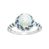 Designs By Gioelli Lab-Created Opal And Blue Topaz Sterling Silver Flower Ring 1 Designs By Gioelli Lab-Created Opal And Blue Topaz Sterling Silver Flower Ring -Designs By Gioelli Jewelry 2001808