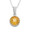 Designs By Gioelli Citrine Terling Silver Pendant Necklace -Designs By Gioelli Jewelry 2036988