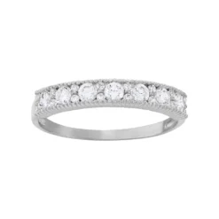 Designs By Gioelli Cubic Zirconia Wedding Ring In 10k White Gold