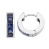 Designs By Gioelli Lab-Created Sapphire Sterling Silver Huggie Hoop Earrings -Designs By Gioelli Jewelry 2050947