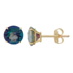 Designs By Gioelli Mystic Topaz 10k Gold Stud Earrings