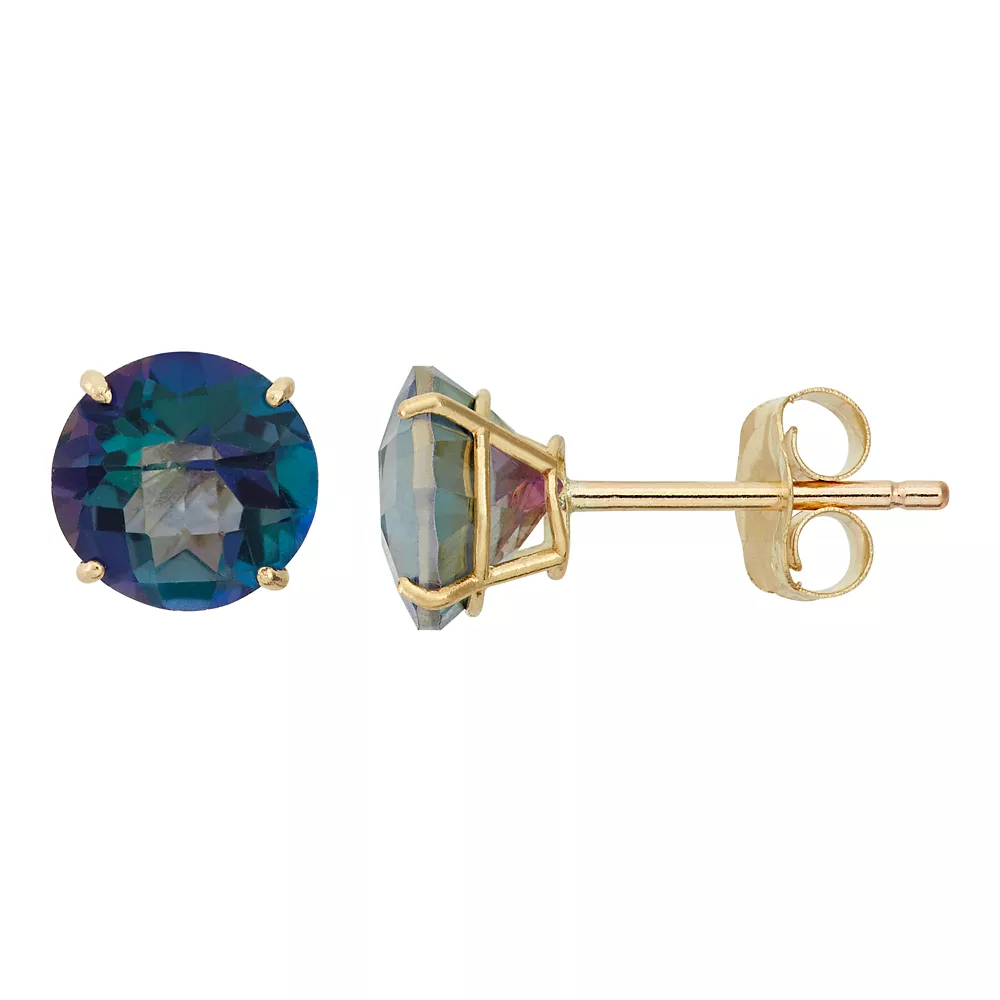 Designs By Gioelli Mystic Topaz 10k Gold Stud Earrings 3 Designs By Gioelli Mystic Topaz 10k Gold Stud Earrings