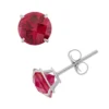 Designs By Gioelli Lab-Created Ruby 10k White Gold Stud Earrings -Designs By Gioelli Jewelry 2054829