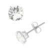 Designs By Gioelli Lab-Created White Sapphire 10k White Gold Stud Earrings