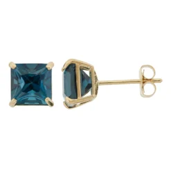 Designs By Gioelli London Blue Topaz 10k Gold Stud Earrings