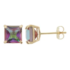 Designs By Gioelli Mystic Topaz 10k Gold Stud Earrings