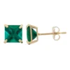 Designs By Gioelli Lab-Created Emerald 10k Gold Stud Earrings -Designs By Gioelli Jewelry 2055366