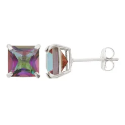 Designs By Gioelli Mystic Topaz 10k White Gold Stud Earrings