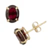 Designs By Gioelli Garnet 10k Gold Oval Stud Earrings 1 Designs By Gioelli Garnet 10k Gold Oval Stud Earrings -Designs By Gioelli Jewelry 2055808