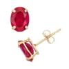 Designs By Gioelli Lab-Created Ruby 10k Gold Oval Stud Earrings -Designs By Gioelli Jewelry 2055856