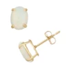 Designs By Gioelli Lab-Created Opal 10k Gold Oval Stud Earrings -Designs By Gioelli Jewelry 2055887