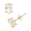 Designs By Gioelli Lab-Created White Sapphire 10k Gold Oval Stud Earrings -Designs By Gioelli Jewelry 2055892