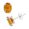 Designs By Gioelli Citrine 10k White Gold Oval Stud Earrings -Designs By Gioelli Jewelry 2055916