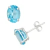 Designs By Gioelli Swiss Blue Topaz 10k White Gold Oval Stud Earrings -Designs By Gioelli Jewelry 2055932