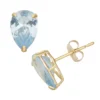 Designs By Gioelli Lab-Created Aquamarine 10k Gold Teardrop Stud Earrings -Designs By Gioelli Jewelry 2056250