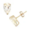 Designs By Gioelli Lab-Created White Sapphire 10k Gold Teardrop Stud Earrings -Designs By Gioelli Jewelry 2056283