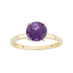 Designs By Gioelli Amethyst 10k Gold Solitaire Ring
