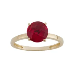 Designs By Gioelli Lab-Created Ruby 10k Gold Ring