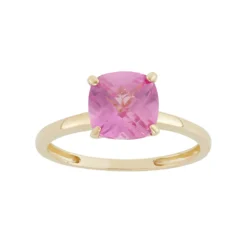 Designs By Gioelli Lab-Created Pink Sapphire 10k Gold Ring
